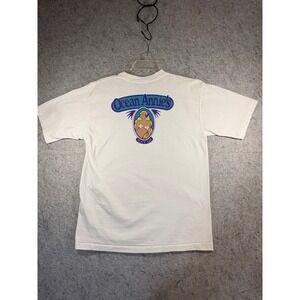Native Sons T-Shirt sz L White USA VTG Single Stitch Myrtle Beach Ocean Annies